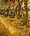 The Garden of Saint Paul Hospital with Figure Vincent van Gogh